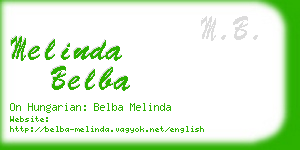 melinda belba business card